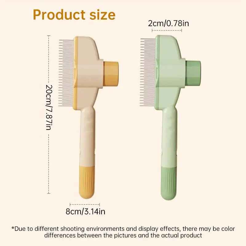 Dog and Cat Grooming Brush - Automatic Hair Remover with 1-Button Self-Cleaning & Massage Feature