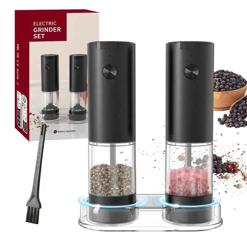 Electric Salt and Pepper Grinder – Adjustable, Refillable, Battery-Powered for Perfect Seasoning
