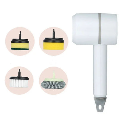 Electric Cleaning Brush Dishwashing Brush Automatic Wireless USB Rechargeable Professional Kitchen Bathtub Tile Cleaning Brushes CJ Cleaning Brush 32.25 SMARTGLO COLLECTIONS White / Set