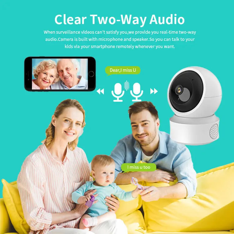 Smart Dual-light Wireless Wifi Home Indoor HD 360-degree Surveillance Camera Voice Intercom Panorama Camera CJ Survaillence Camera 52.00 SMARTGLO COLLECTIONS 5 Million HD Camera WIFI
