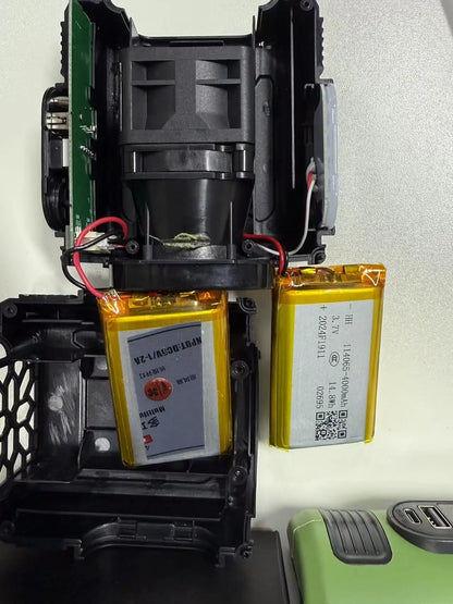 16, 000 Rpm 10000mAh Portable Waist Fan, Clip On Wearable Belt Personal Fan, Rechargeable Battery Powered, With 5 Speed Levels And A Flashlight, Suitable For Outdoor Camping And Traveling Orange CJ Air Condition  SMARTGLO COLLECTIONS