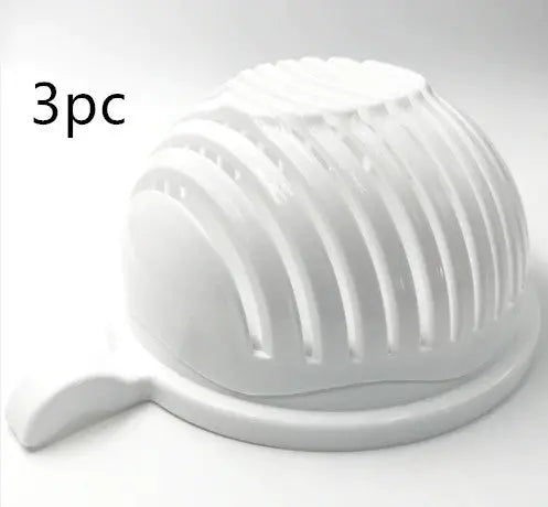 Creative Salad Cutter Fruit and Vegetable Cutter CJ Kitchen accesories 35.20 SMARTGLO COLLECTIONS White3pc