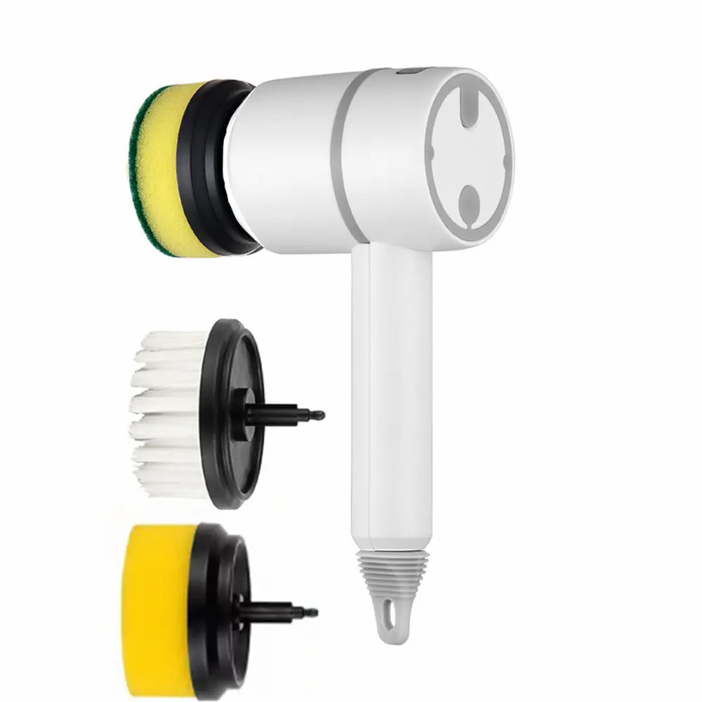 Electric Cleaning Brush Dishwashing Brush Automatic Wireless USB Rechargeable Professional Kitchen Bathtub Tile Cleaning Brushes CJ Cleaning Brush 31.50 SMARTGLO COLLECTIONS White / With 3brush heads1200mAh