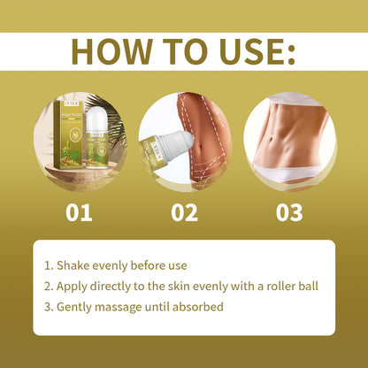 Ginger Sculpt Detoxify Roll-On, Ball Body Massage Moisturizing Beauty Care Firming Body Contour Beauty Ball