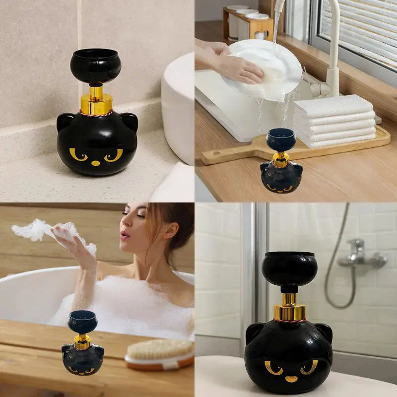 Cute Cat Paw Foam Soap Dispenser. Flower-shaped, funny. Cat lover gift for bathroom/kitchen. eprolo   SMARTGLO COLLECTIONS