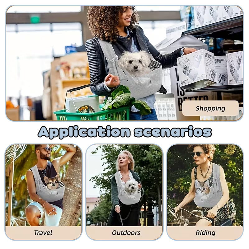 Portable Pet Carrier Bag for Small Dogs & Cats up to 7.5kg - Lightweight Shoulder Bag for Travel, Hiking, and Outdoor Use