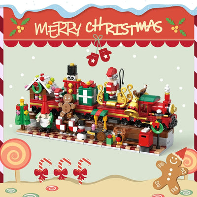 Christmas Building Blocks, 24 Days Countdown Calendars Blind Box, Christmas Trains Santa Claus Railcar Building Bricks eprolo   SMARTGLO COLLECTIONS
