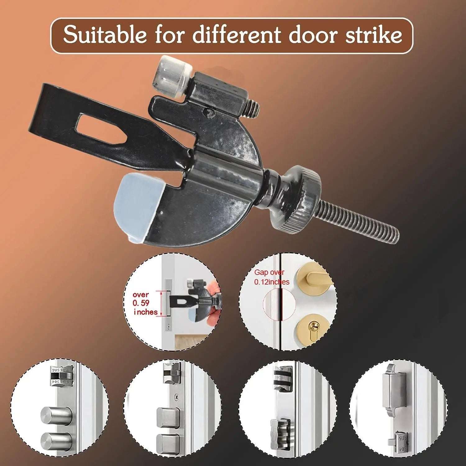 Portable Door Lock Privacy Extra Security Lock Anti Theft Travel Inside Door Locker for Traveling Home Bedroom Apartmen eprolo   SMARTGLO COLLECTIONS