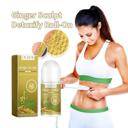 Ginger Sculpt Detoxify Roll-On, Ball Body Massage Moisturizing Beauty Care Firming Body Contour Beauty Ball