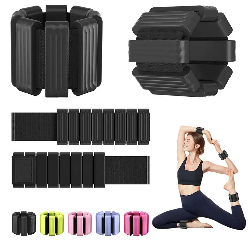 Weighted Wristbands: Silicone, for Weight Training/Yoga/Dance/Fitness (Also for Ankles) eprolo  35.82 SMARTGLO COLLECTIONS Black / 2pcs-900g