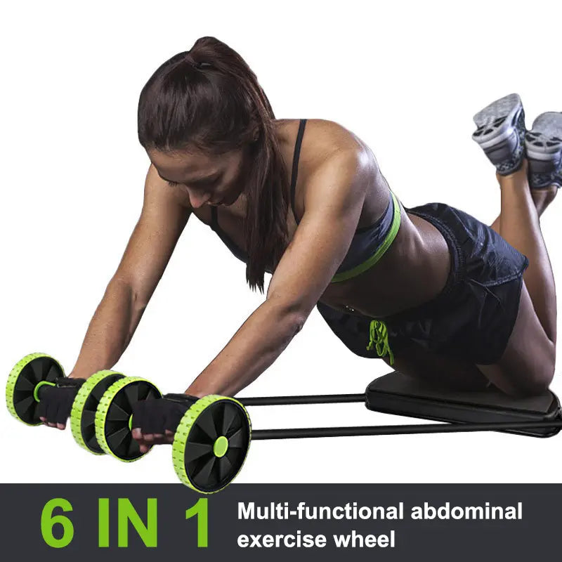 Cross-border Multi-functional Abdominal Trainer Ab Wheel Twist Plate Ab Roller Premium Rotating with Pull Rope Ab Roller eprolo   SMARTGLO COLLECTIONS