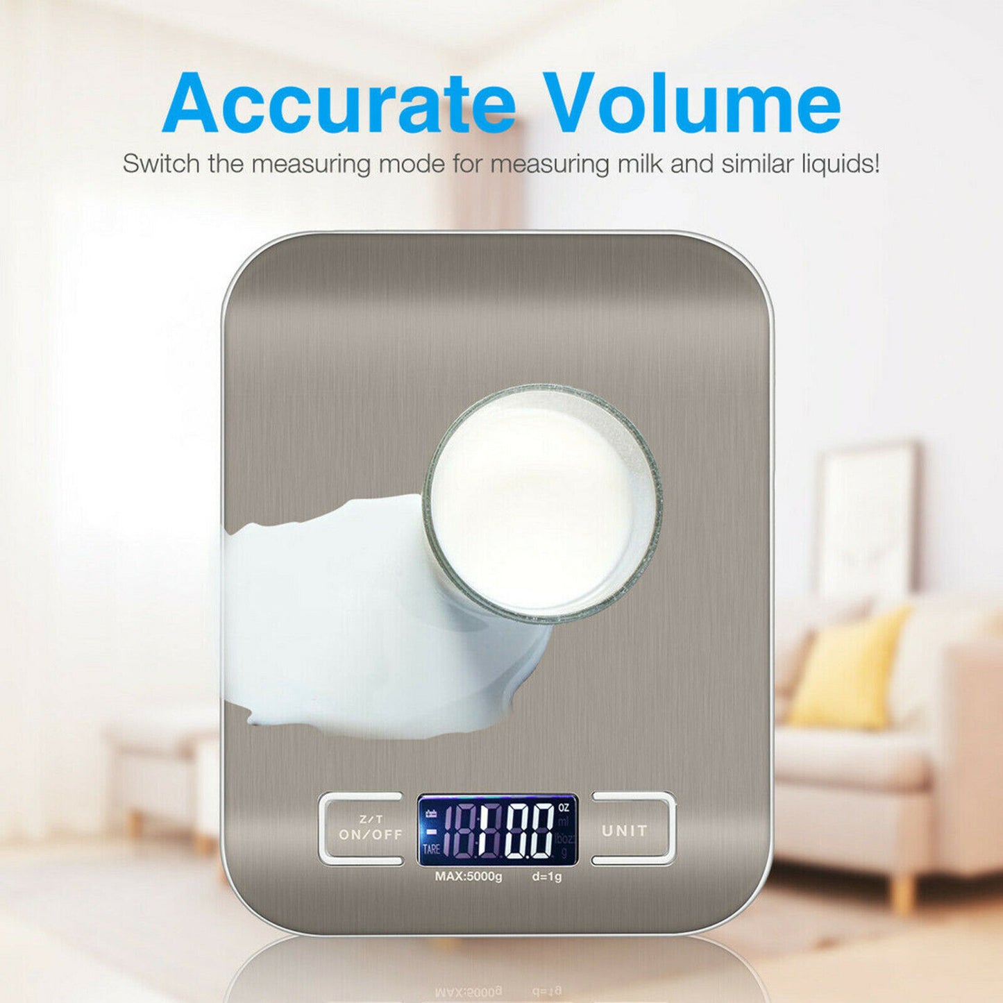 Digital Electronic Kitchen Food Diet Postal Scale Weight Balance 5KG 1g 11lb Kitchen Scales Stainless Steel Weighing For Food Diet Postal Balance Measuring LCD Precision Electronic - SMARTGLO COLLECTIONS