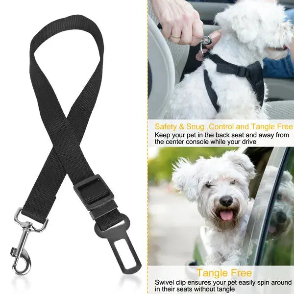 2Pcs Pet Dog Seat Belt Leash Adjustable Pet Dog Cat Safety Leads Harness eprolo Pet seat belts  SMARTGLO COLLECTIONS