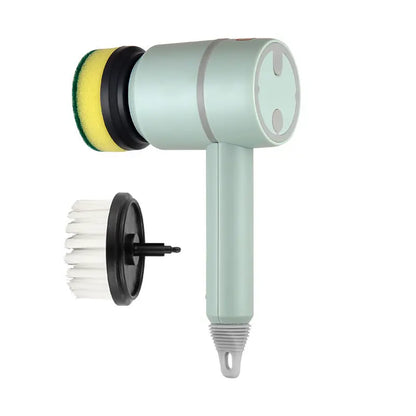 Electric Cleaning Brush Dishwashing Brush Automatic Wireless USB Rechargeable Professional Kitchen Bathtub Tile Cleaning Brushes CJ Cleaning Brush 29.50 SMARTGLO COLLECTIONS Green / With 2brush heads1200mAh