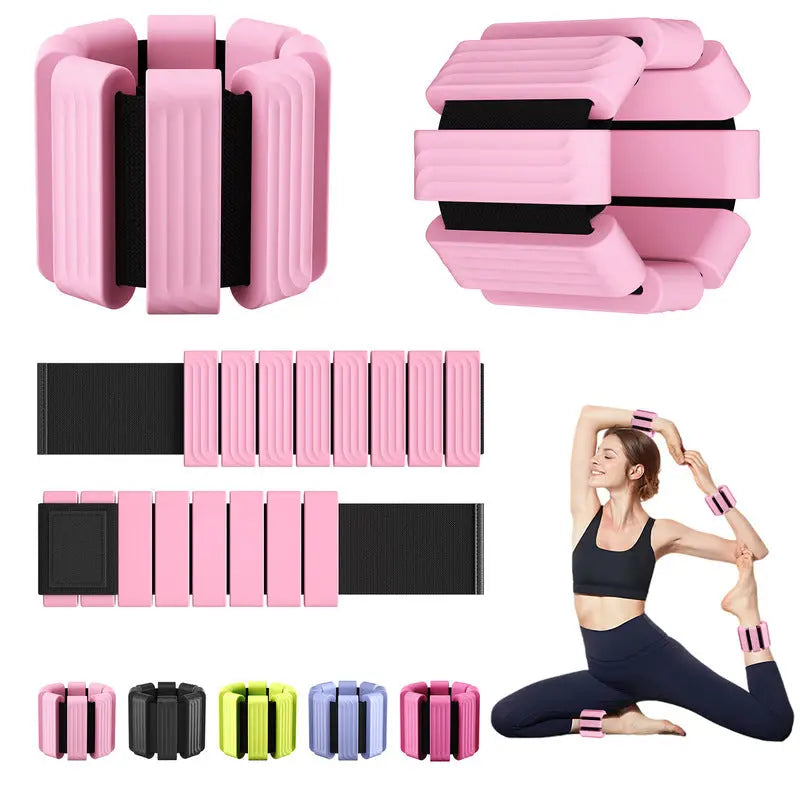 Weighted Wristbands: Silicone, for Weight Training/Yoga/Dance/Fitness (Also for Ankles) eprolo  35.82 SMARTGLO COLLECTIONS Pink / 2pcs-900g