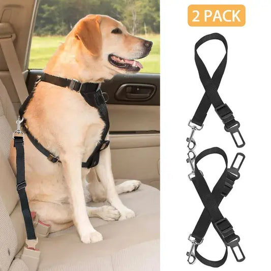 2Pcs Pet Dog Seat Belt Leash Adjustable Pet Dog Cat Safety Leads Harness eprolo Pet seat belts  SMARTGLO COLLECTIONS