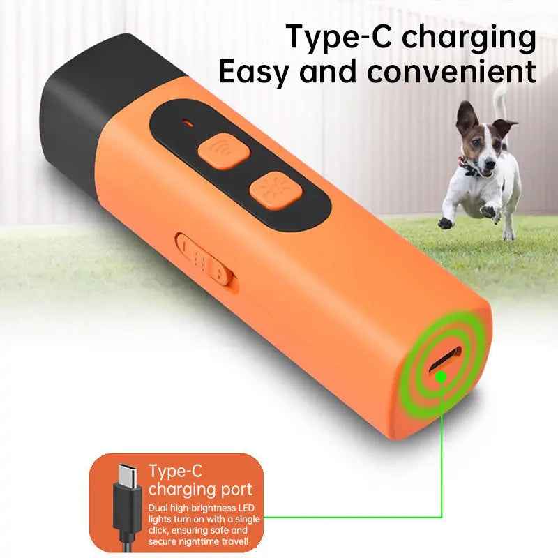 2025 Ultrasonic Dog Repellent: Rechargeable Dog Bark Deterrent with LED Flashlight