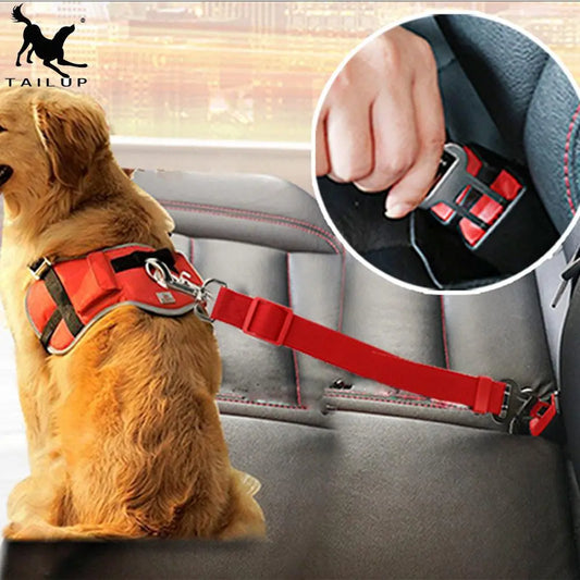 Dog car seat belt safety protector travel pets accessories dog leash Collar breakaway solid car harness eprolo   SMARTGLO COLLECTIONS