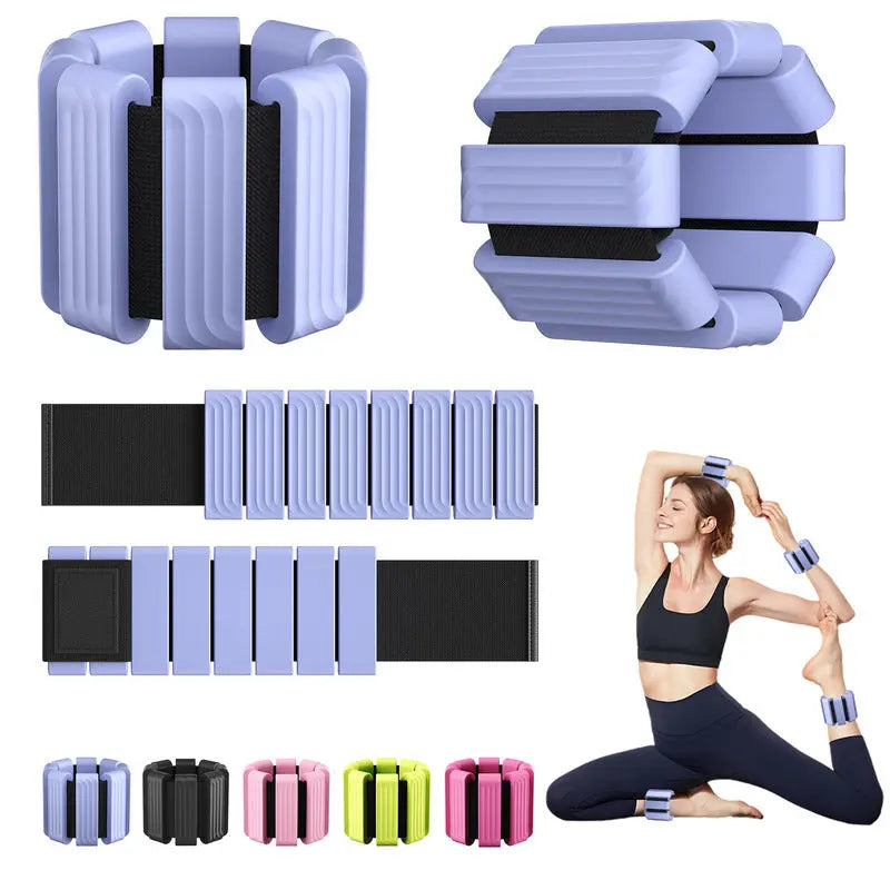 Weighted Wristbands: Silicone, for Weight Training/Yoga/Dance/Fitness (Also for Ankles) eprolo  35.82 SMARTGLO COLLECTIONS Blue / 2pcs-900g