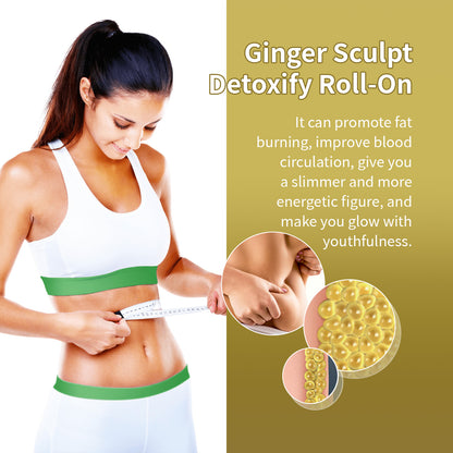Ginger Sculpt Detoxify Roll-On, Ball Body Massage Moisturizing Beauty Care Firming Body Contour Beauty Ball