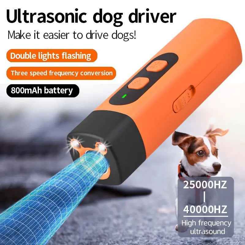 2025 Ultrasonic Dog Repellent: Rechargeable Dog Bark Deterrent with LED Flashlight