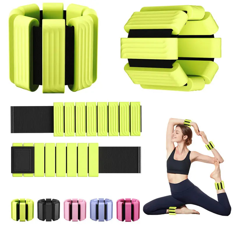 Weighted Wristbands: Silicone, for Weight Training/Yoga/Dance/Fitness (Also for Ankles) eprolo  35.82 SMARTGLO COLLECTIONS Green / 2pcs-900g