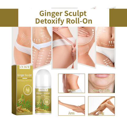 Ginger Sculpt Detoxify Roll-On, Ball Body Massage Moisturizing Beauty Care Firming Body Contour Beauty Ball