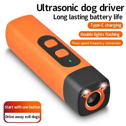 2025 Ultrasonic Dog Repellent: Rechargeable Dog Bark Deterrent with LED Flashlight