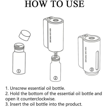 Smart Car Air Freshener Diffuser, Smart Car Air Freshener With Three Adjustable, Aromatizante para Carro Inteligente Intelligent eprolo   SMARTGLO COLLECTIONS