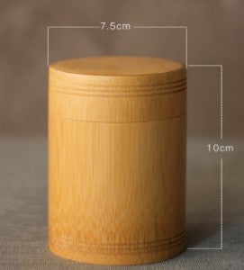 Bamboo Storage Bottles Jars Wooden Small Box Containers Handmade For Spices Tea Coffee Sugar Receive With Lid Vintage - SMARTGLO COLLECTIONS