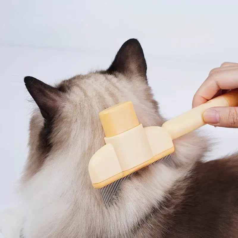 Dog and Cat Grooming Brush - Automatic Hair Remover with 1-Button Self-Cleaning & Massage Feature