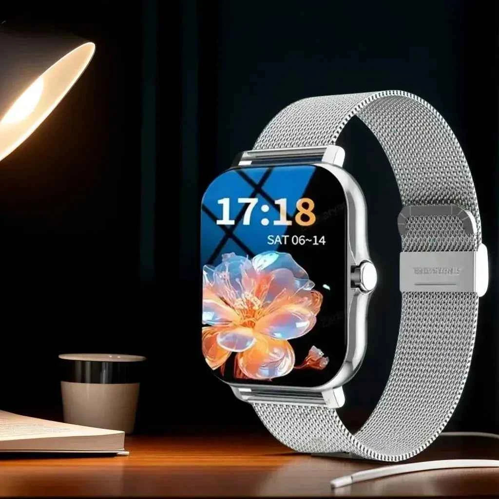 Smart Fitness Watch 2025 – Calls, 50 Sports Modes, HR & SpO2 (iOS/Android)