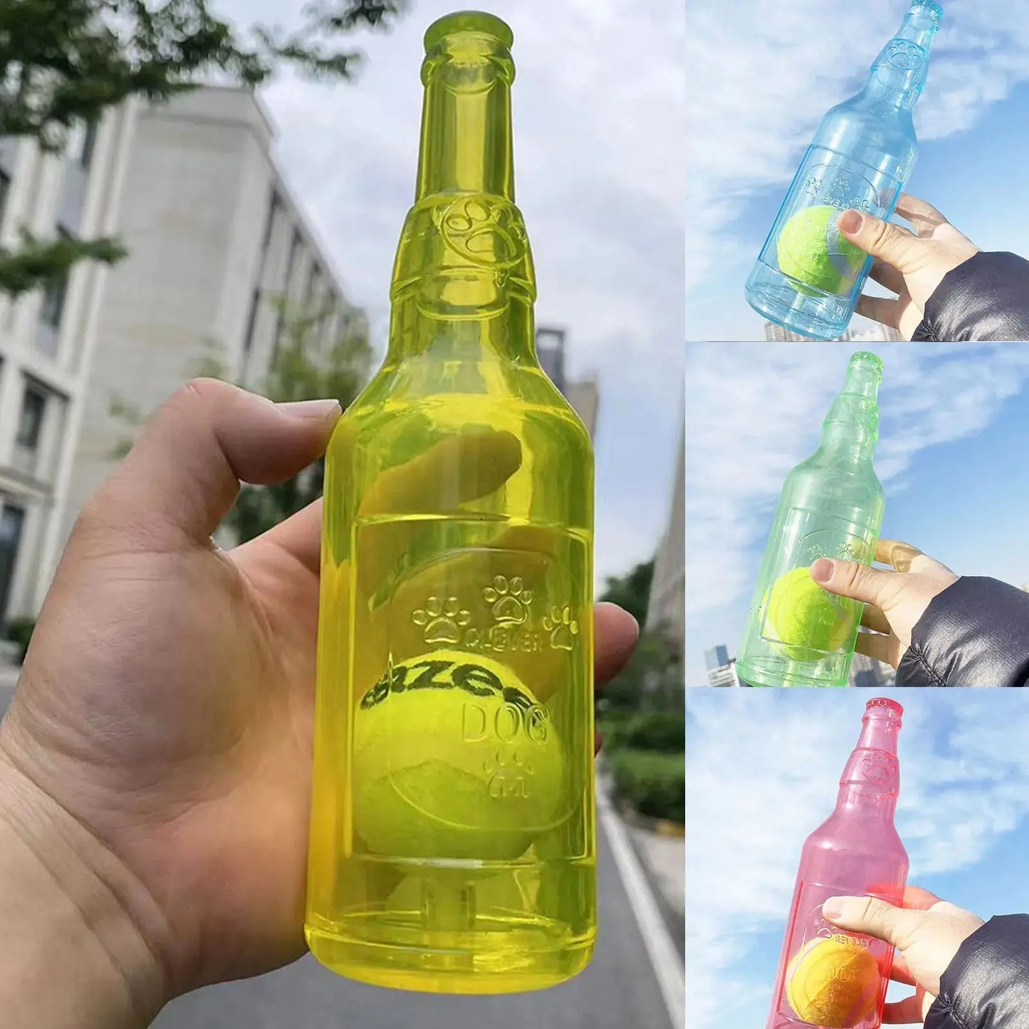 Portable Pet Crunchy Bottle Toy with Ball – Stress Relief for Dogs & Cats SMARTGLO COLLECTIONS Pet supplies  SMARTGLO COLLECTIONS