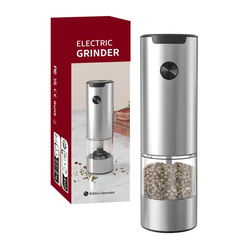 Electric Salt & Pepper Grinder – Adjustable, Refillable, Battery-Powered SMARTGLO COLLECTIONS Home & Kitchen 16.81 SMARTGLO COLLECTIONS 1PCS Metal Shell