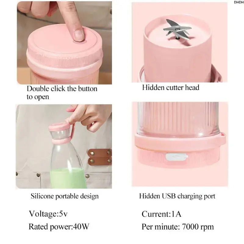 Portable Blender for Shakes & Smoothies – USB Rechargeable Mini Juice Mixer SMARTGLO COLLECTIONS Health And Fitness  SMARTGLO COLLECTIONS