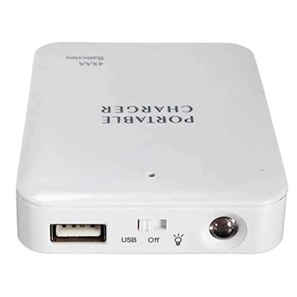 Portable USB Power Bank | Emergency Charger with 4×AA Batteries for iPhone