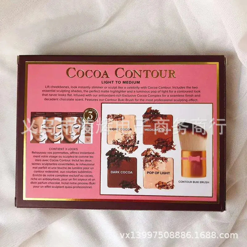 4-Color Eyeshadow & Contour Palette with Brush – High Quality Makeup for Women SMARTGLO COLLECTIONS Beauty Unique  SMARTGLO COLLECTIONS