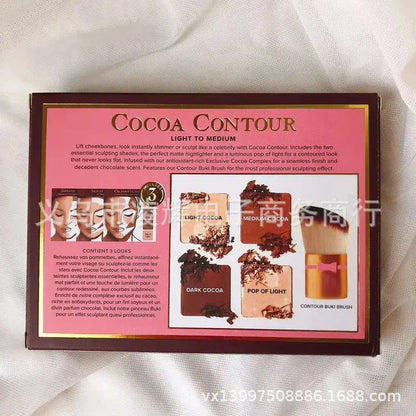 4-Color Eyeshadow & Contour Palette with Brush – High Quality Makeup for Women SMARTGLO COLLECTIONS Beauty Unique  SMARTGLO COLLECTIONS