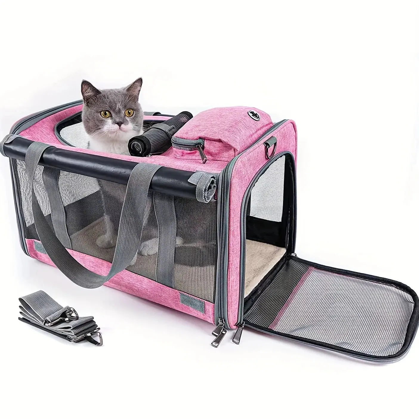 Soft-Sided Pet Carrier for Medium & Large Cats and Small Dogs SMARTGLO COLLECTIONS Pet Feeder  SMARTGLO COLLECTIONS