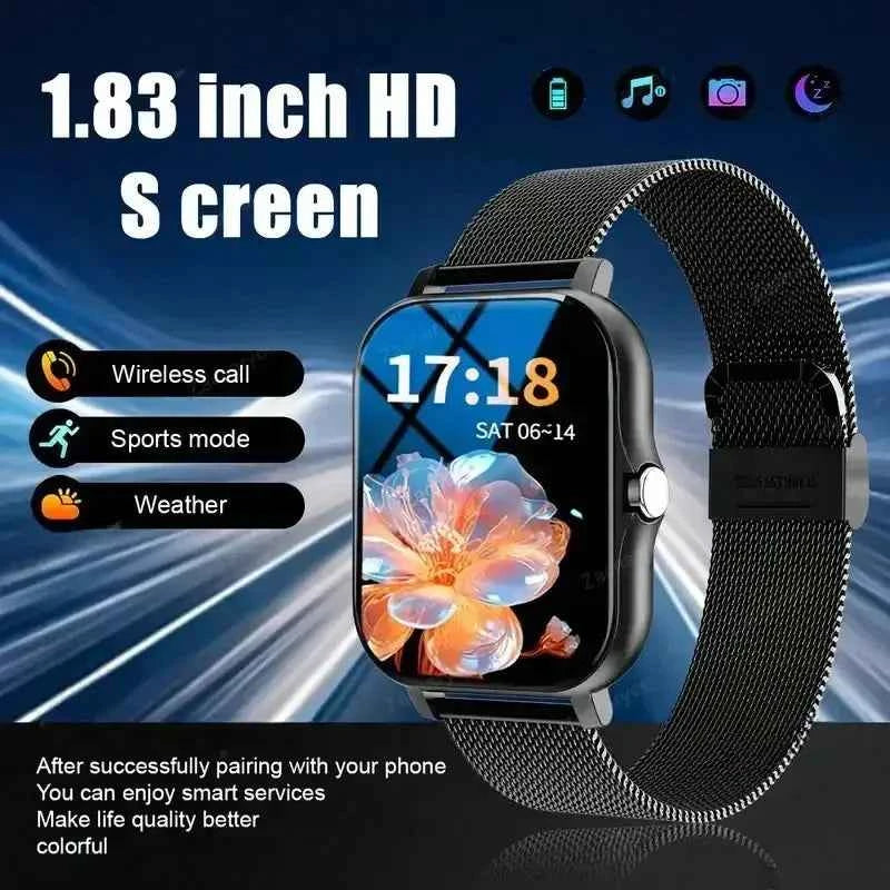 Smart Fitness Watch 2025 – Calls, 50 Sports Modes, HR & SpO2 (iOS/Android)