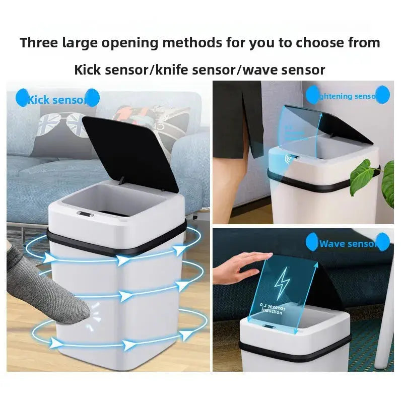 13L Smart Sensor Trash Can – Automatic Lid for Bathroom & Living Room SMARTGLO COLLECTIONS Home & Kitchen  SMARTGLO COLLECTIONS