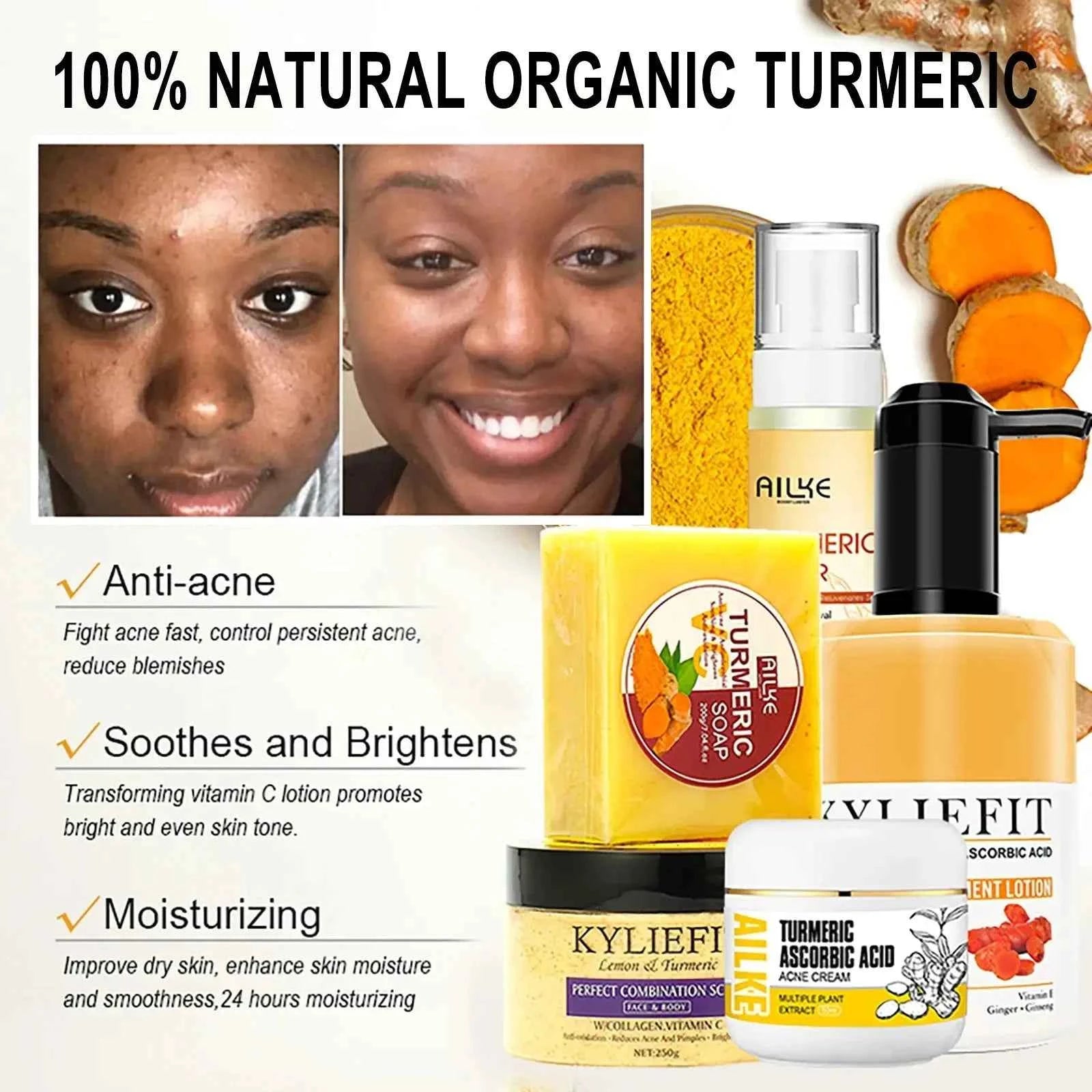 Organic Turmeric Skin Care Kit – Brightening, Hydrating & Even Skin Tone