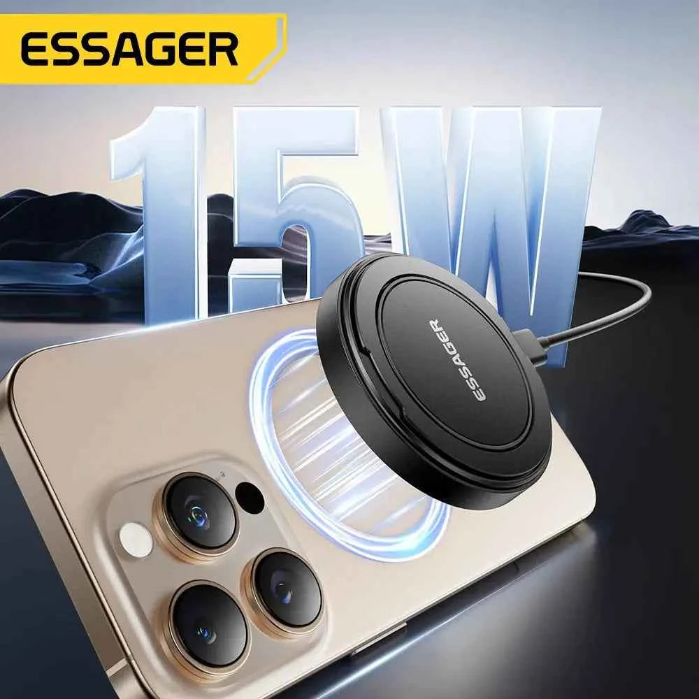 Essager Magnetic Wireless Charger & Holder for iPhone & AirPods - 15W Fast Charging