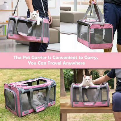 Soft-Sided Pet Carrier for Medium & Large Cats and Small Dogs SMARTGLO COLLECTIONS Pet Feeder  SMARTGLO COLLECTIONS