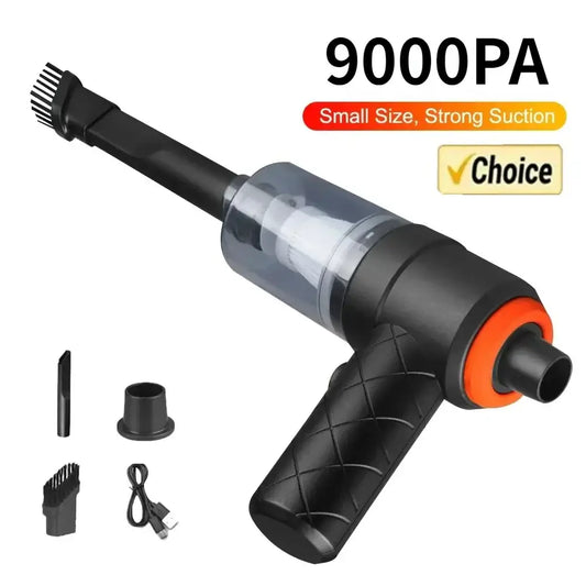 cordless car vacuum cleaner 120W featuring strong suction power and compact design, ideal for cleaning cars and home.
