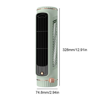 SMARTGLO COLLECTIONS desktop tower fan with USB charging, compact air cooling fan for room and home use, electric circulating fan.