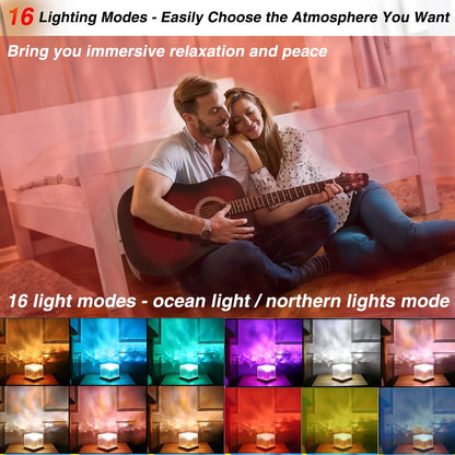 Ocean Lamp Water Light Projector - Water Ripple Projector Light Cube Aurora Northern Lights Wave Ripple Night Light for Bedroom - SMARTGLO COLLECTIONS