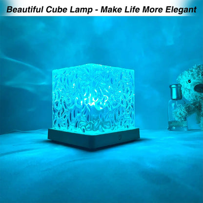 Ocean Lamp Water Light Projector - Water Ripple Projector Light Cube Aurora Northern Lights Wave Ripple Night Light for Bedroom - SMARTGLO COLLECTIONS