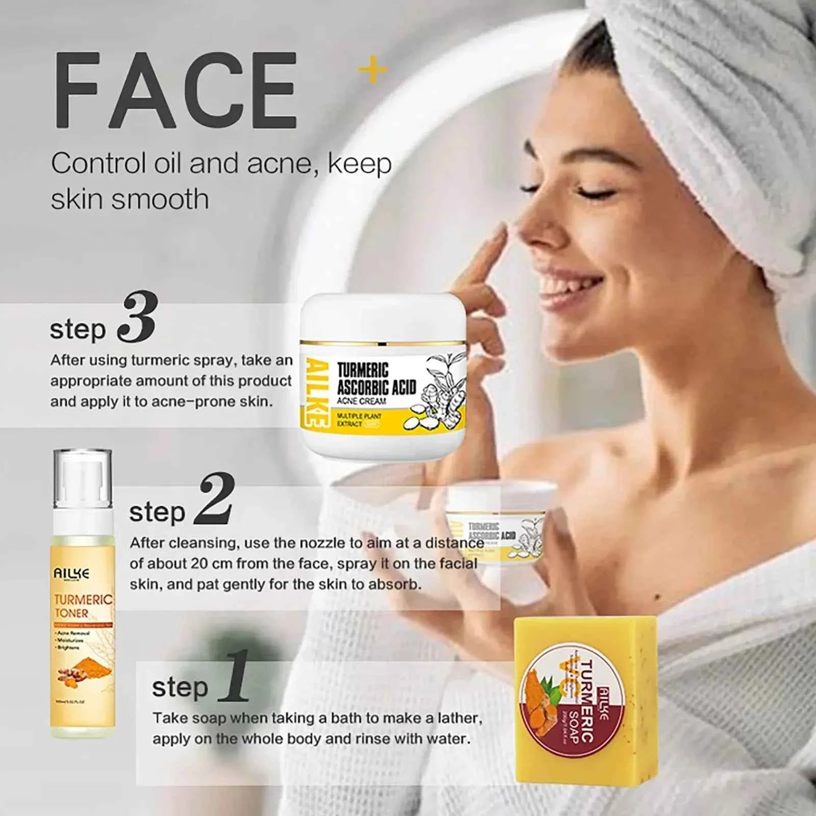 Organic Turmeric Skin Care Kit – Brightening, Hydrating & Even Skin Tone
