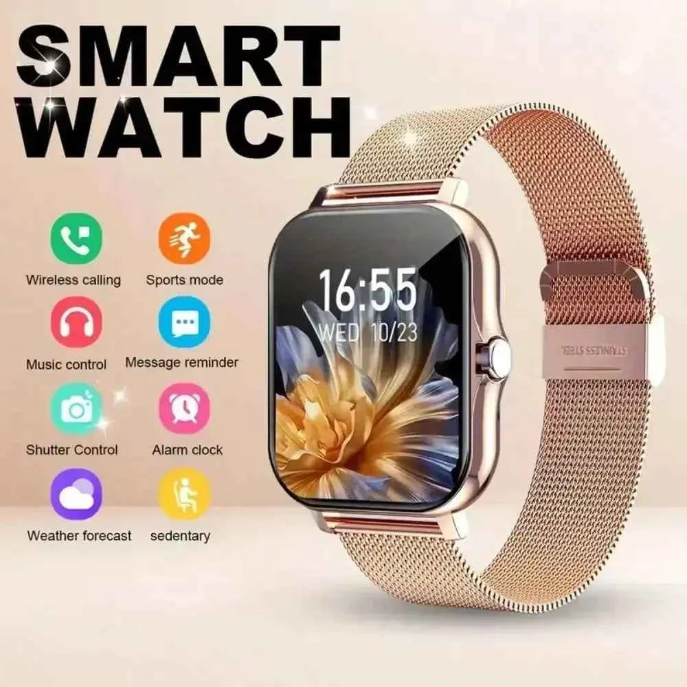 Smart Fitness Watch 2025 – Calls, 50 Sports Modes, HR & SpO2 (iOS/Android)